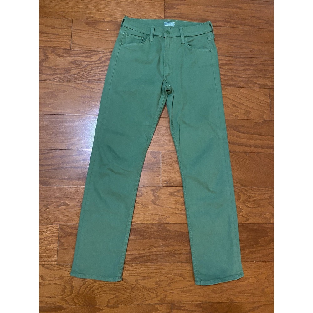 Mother The Mid Rise Rider Ankle Jeans Womens 26 Green Play Date Denim Excellent